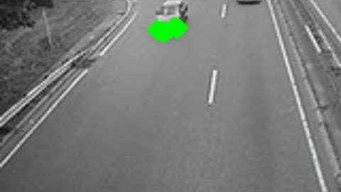 Optical flow applied to traffic video with overlay using Matlab