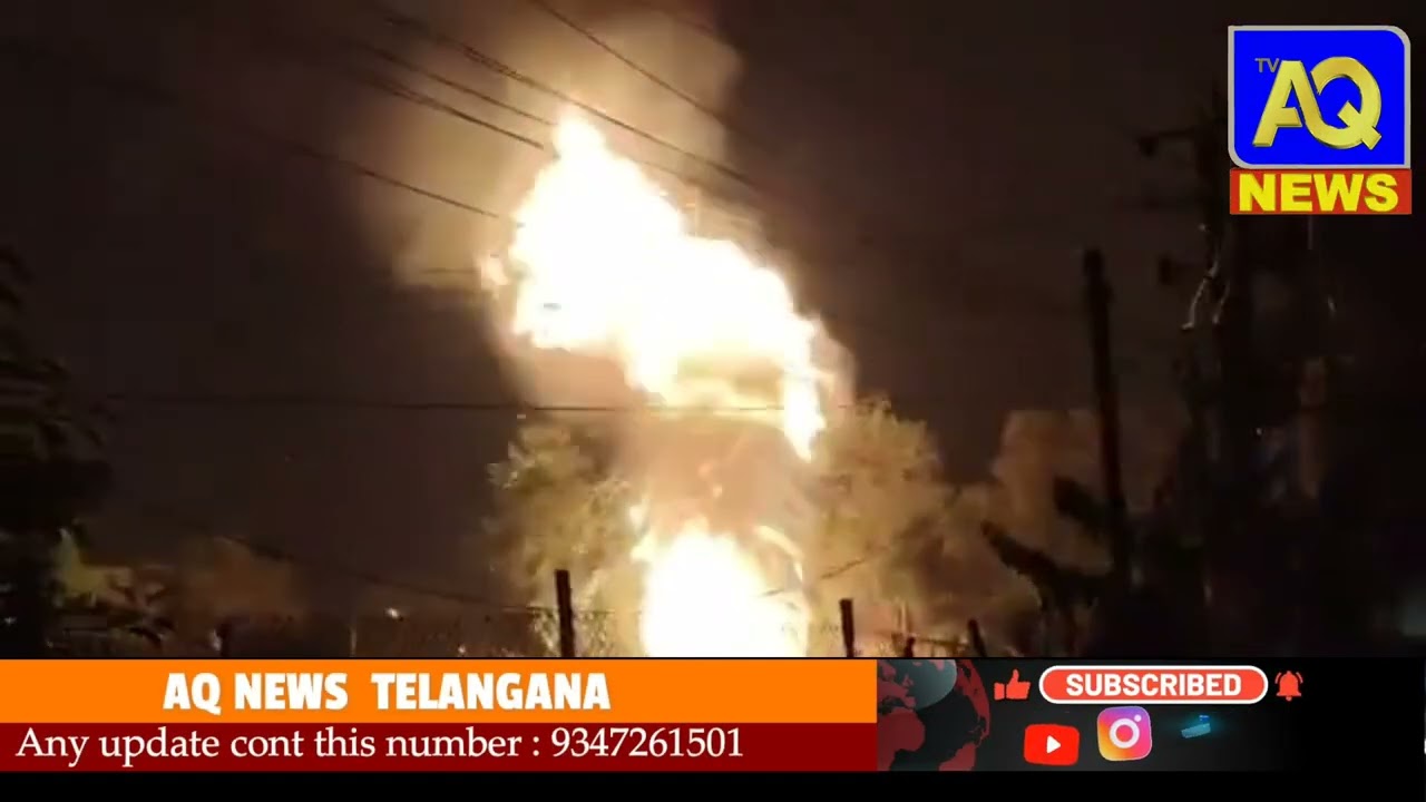Major Fire Accident in Kukatpall Explosion Occurred with a Loud Bang Due Gas Leak Rajiv Gandhi Nagar
