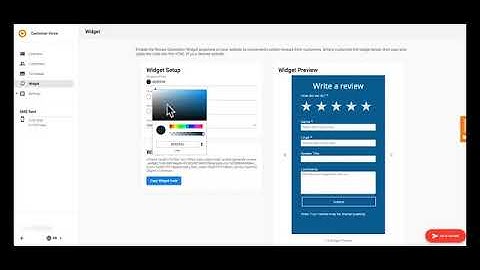 Setup & Embed Reviews Request widget
