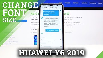 How to Change Font Size & Style in HUAWEI Y6 2019 - Maximize Font Text