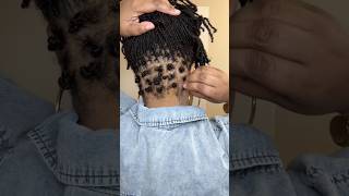 It’s giving popcorn🍿 #microlocs #locs #diymicrolocs #undercut #locjourney #4chair #locmaintenance
