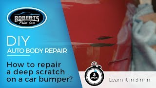 DIY: How to repair deep scratches on a car bumper?