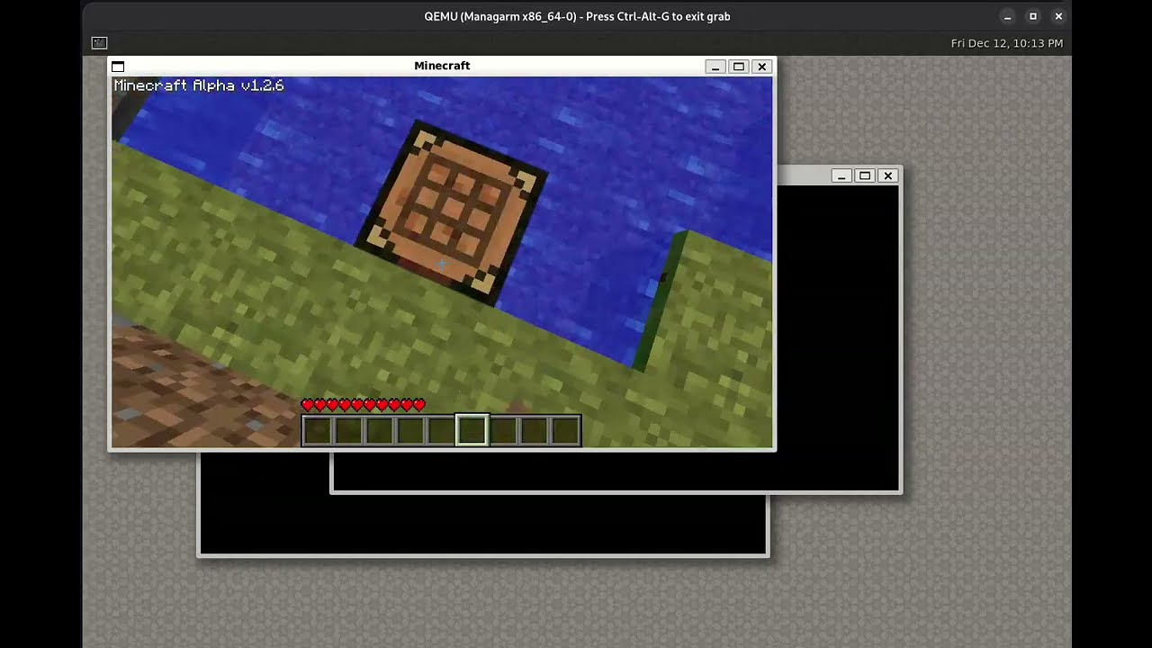 Minecraft Alpha 1.2.6 on Managarm