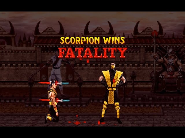 Mortal Kombat 1992 Scorpion Fatality Arcade Screenshot