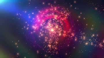 4K Red-Blue Sparkling Magical Ring -  2160p Motion Background