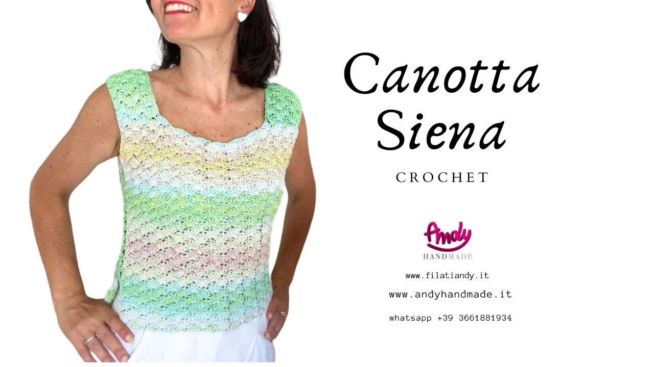 Tutorial Canotta Siena Summer Crochet Andy Handmade filato Laines du Nord