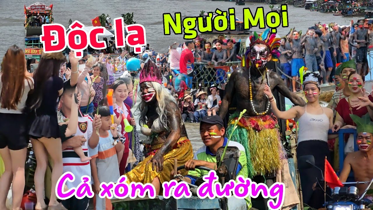 Kỳ lạ cả xóm kéo ra đường đón NGƯỜI MỌI - Cúng đình Bình Thủy lớn chưa từng thấy