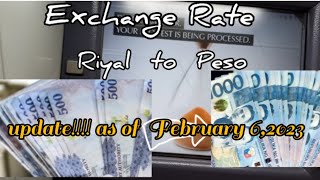 Updateexchange Rate Saudi Riyal To Philippine Peso As Of February 6,2023