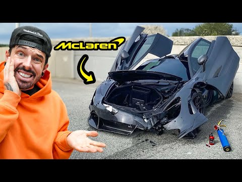 I REBUILT A WRECKED MCLAREN 720s THEN IT SET ON FIRE