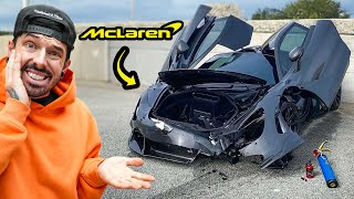 I REBUILT A WRECKED MCLAREN 720s THEN IT SET ON FIRE