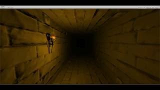 Walking around a dungeon generated in Procedural Dungeon Toolkit