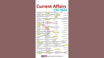 Current Affairs CSS 2024 | Current Affairs 2024 |CSS25 #css #gk #currentaffairs