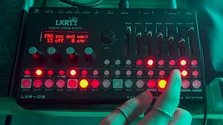 erica synths LXR-02: a 15 step insect beat with glassy, blurry, physical sounds