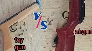 Metal Ball and Matches gun VS real Airgun testing; which is powerful?
