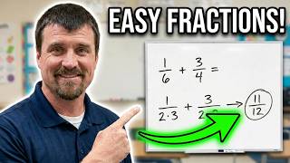 Adding Fractions using common denominator - easy method
