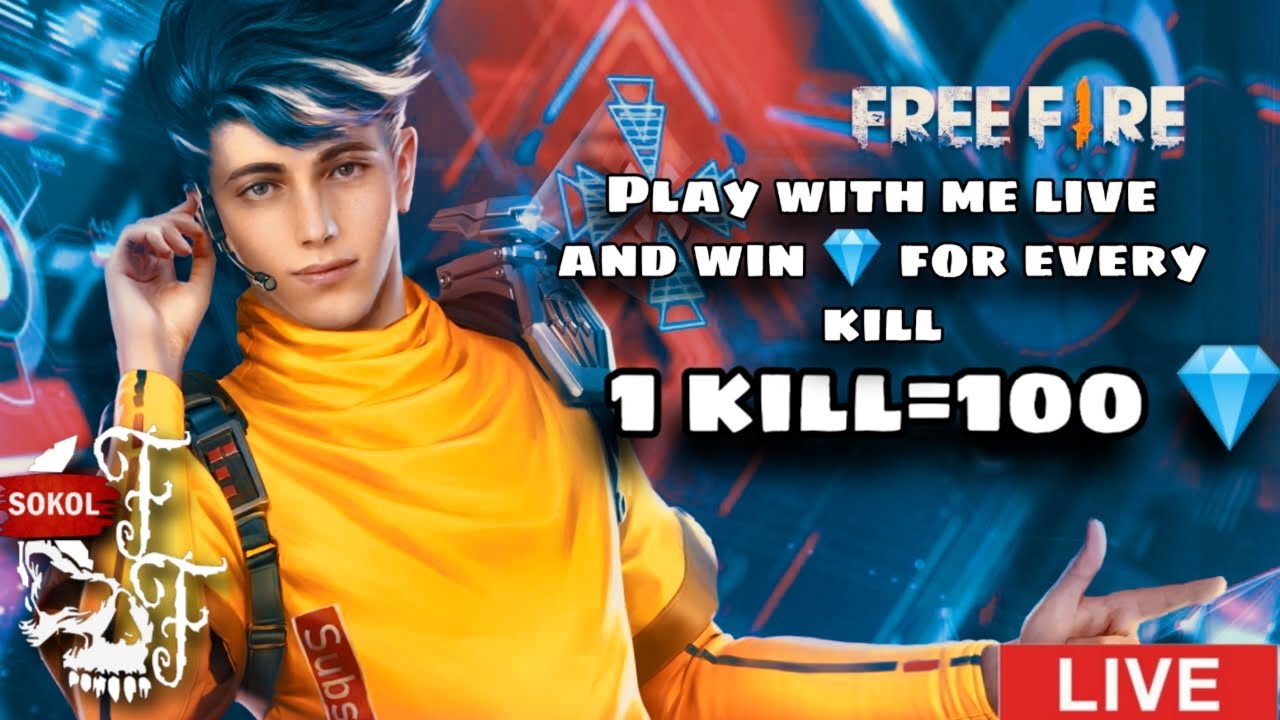 Free Fire Live Winner Of The Match Will Get 100 Diamonds For Kill