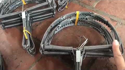 Bẫy lò xo Nhật bản, bẫy bán nguyệt răng đại 22*26cm có răng đi đơn cho các bác săn bẫy