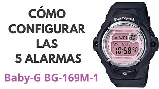 Cómo configurar las 5 alarmas en el reloj Casio Baby-G BG-169M-1 - En Español