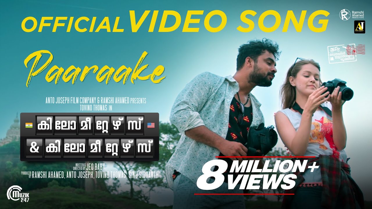 Kilometers  Kilometers  Paaraake Video Song  Tovino Thomas  Sooraj S Kurup  Official