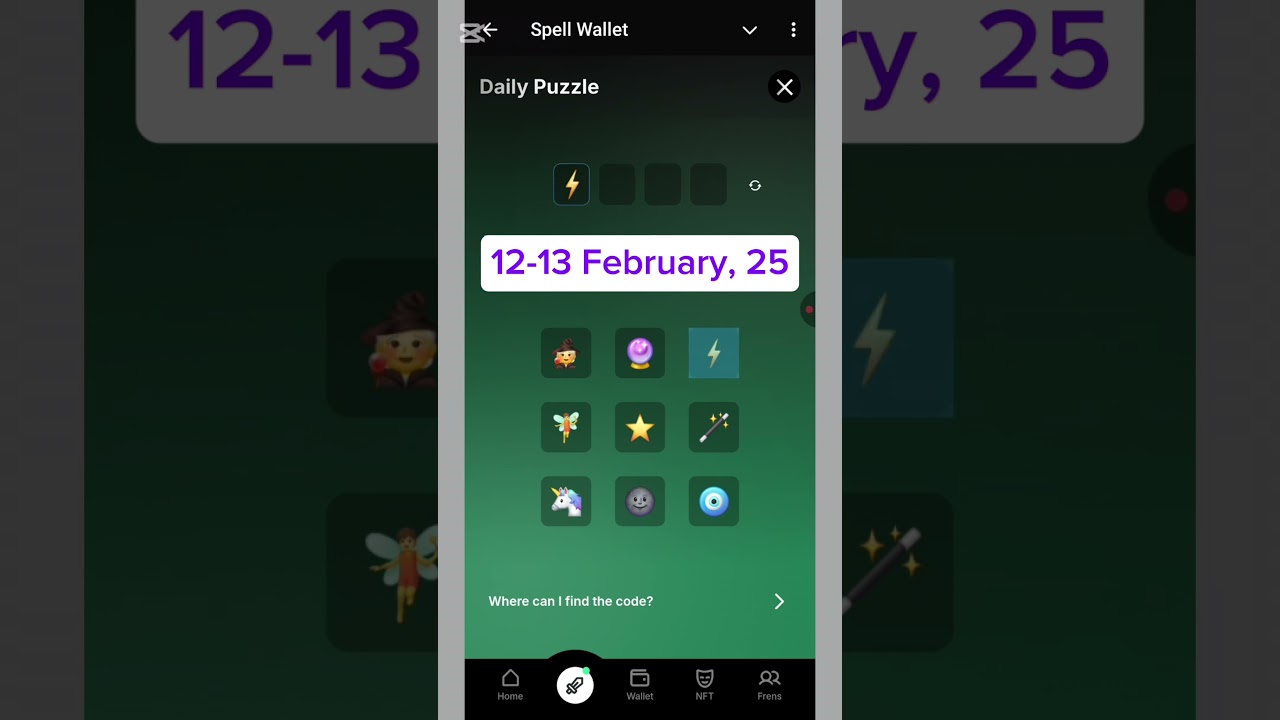 Spell Wallet Daily Combo | 12 February | Spell Wallet Daily Combo cards video |