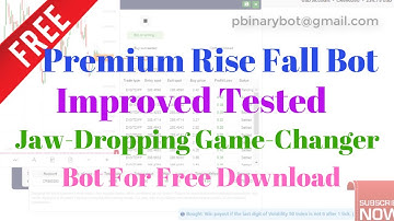 Free Binary.com Bot - Premium Rise Fall Bot Binary Bot | Jaw-Dropping Game-Changer Binary Bot