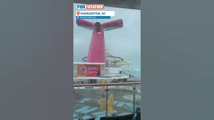Cruise Ship Carnival Sunshine Pounded By Large Waves During Storm Near Charleston, SC