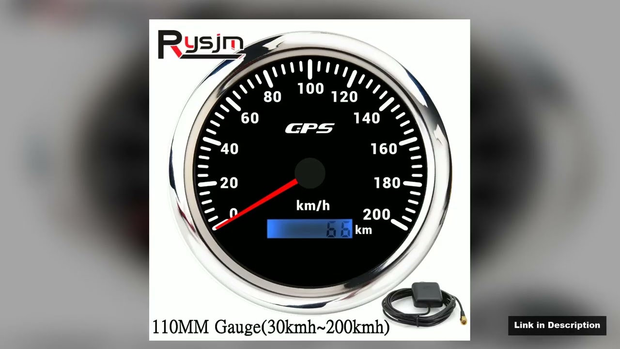 Custom 7 Color LED Universal 110MM GPS Speedometer Gauge 6080120200KMH 80MPH Speed Gauge Meter For
