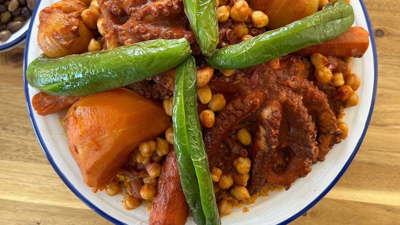 كسكسي بالقرنيط بنة ولا اروع 😋😋 couscous au poulpe un délice
