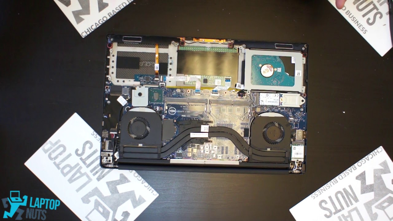 Laptop Dell XPS 9560 Disassembly Take Apart. Drive, Mobo, CPU