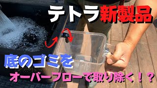 水を足すだけで底面の汚れを排出できる！？テトラの新しいメダカ鉢をレビュー★浮かべる水温計もとっても便利