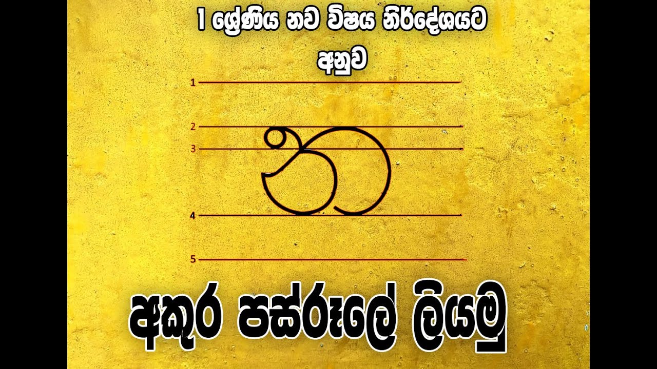 Sinhala Letters Grade 1 | පස්රූලේ න අකුර ලියමු - YouTube