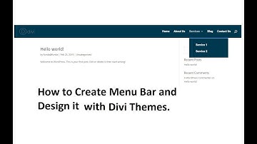 How to Create Menu Bar and Design it in Divi Themes