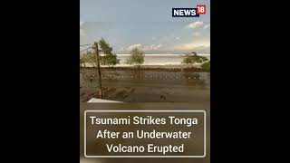 Hunga Tonga Volcano Eruption Live: Tsunami Strikes As Aftermath | #Shorts | Viral Video | CNN News18