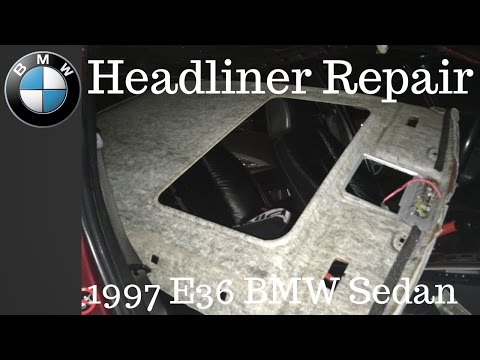 Headliner Repair Upholstery step-by-step DIY Job on an E36 BMW