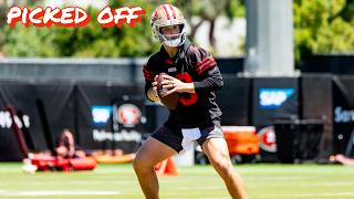 Why 49ers QB Brock Purdy Keeps Throwing Interceptions in Practice