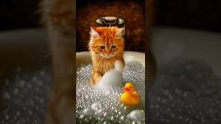 Cute Cat Bath And Play Shorts