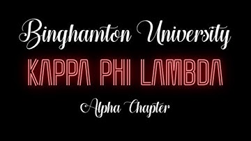 Binghamton Kappa Phi Lambda Rush Spring 2019