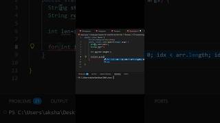 Reverse string program in java. #codingshorts #java #reversestring