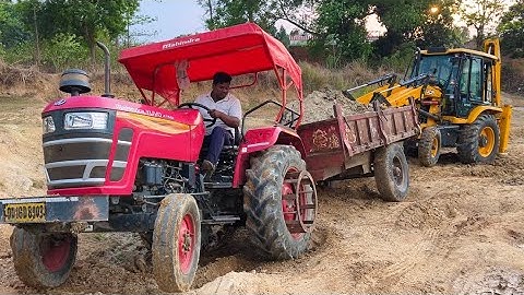 New Jcb 3dx Eco Xpert Making Pond With Mahindra Yuvo 415 DI Tractor and Swaraj Tractor | Jcb Tractor