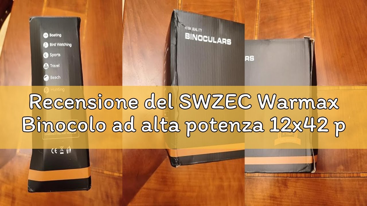 Warmax Binocolo 12x42 Ad Alta Potenza Per Adulti – Antiappannamento, Impermeabile, Con Lenti ED E Prismi BAK-4 Per Birdwatching, Viaggi, Concerti E Caccia (Verde Scuro)