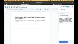Adding sources, citations, and works cited in Google Docs