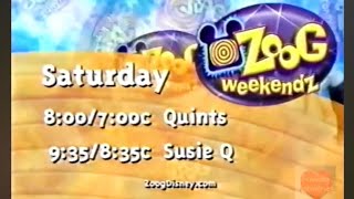 1996 Disney Channel Original 'Susie Q' ZooG Weekendz Commercial