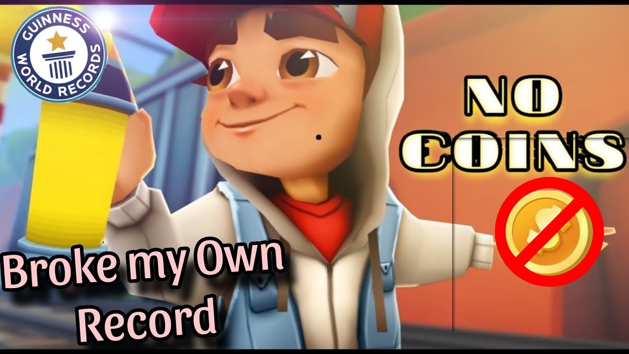 No Coin Challenge | Subway Surfers [Broke my Own world record] - YouTube
