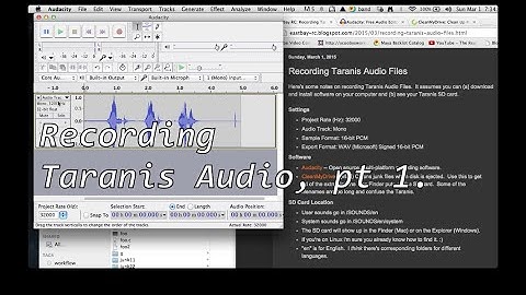 Recording Taranis Sound Files, Part 1