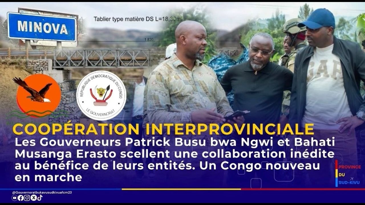 Les Gouverneurs Patrick Busu et Musanga Erasto scellent une coopération historique entre provinces