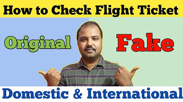 How to check your flight ticket original or fake in Tamil