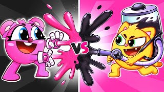 Pink Vs Black Challenge Funny Kids Story & Nursery Rhymes Baby Zoo Club