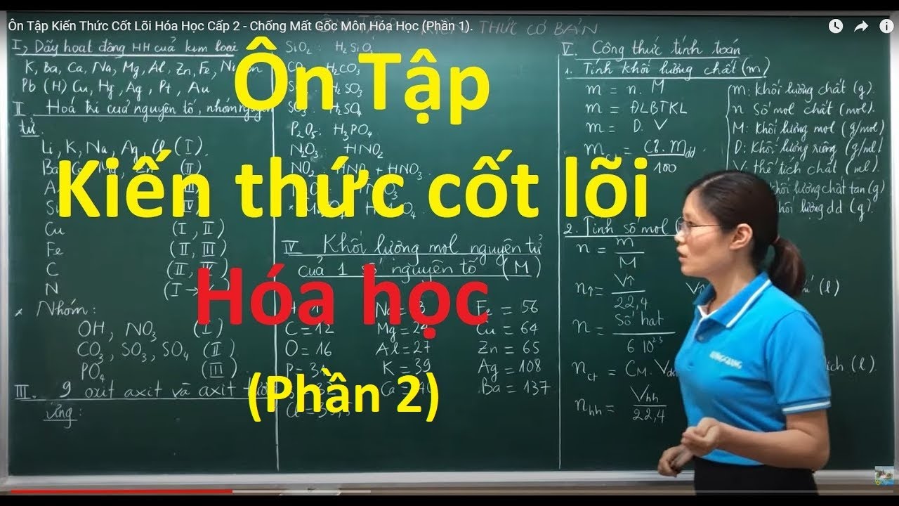 Ôn Tập Kiến Thức Cốt Lõi Hóa Học Cấp 2 - Chống Mất Gốc Môn Hóa Học (Phần 2).