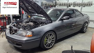 99-03 Acura CL TypeS CLS6 Kemso 340lph Fuel pump install TL 2003 Acura Tl Fuel Filter Location