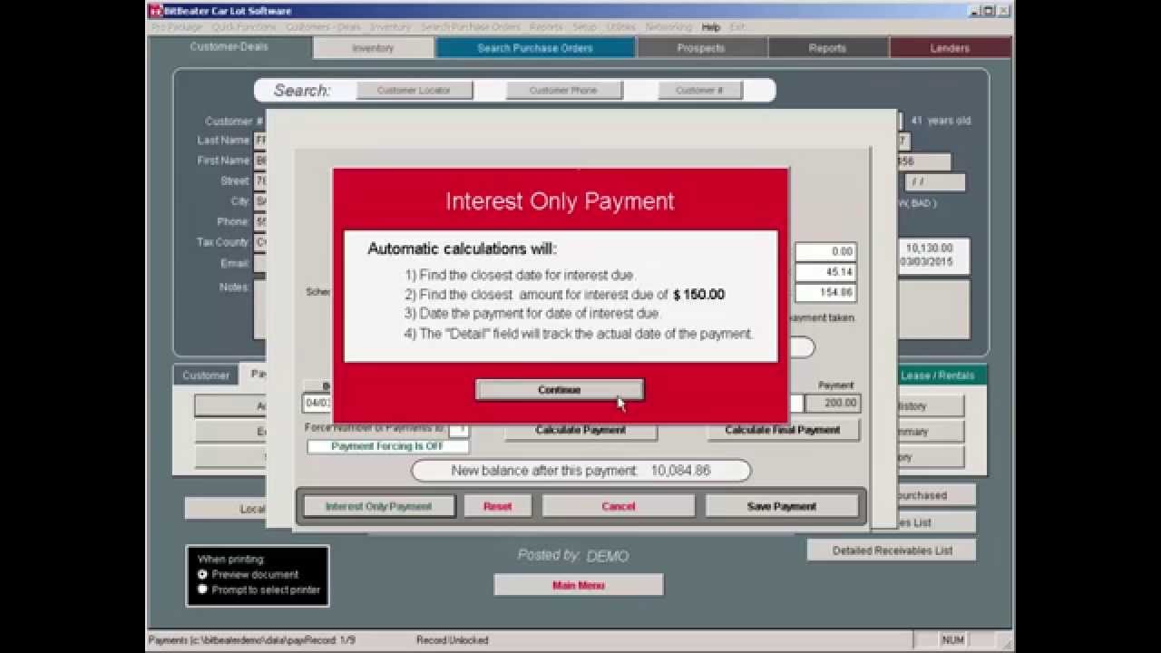 Adding a Buy Here Pay Here Payment YouTube